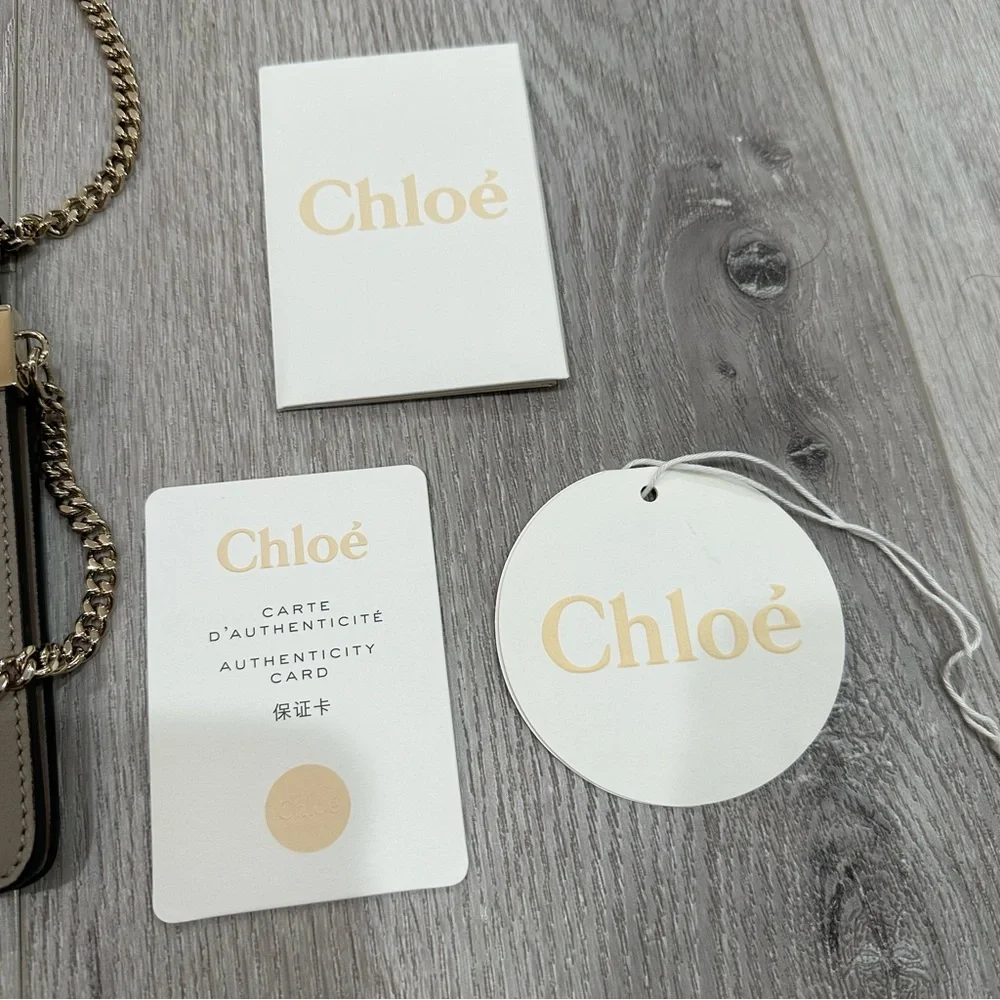 Chloé 🪩 LIKE NEW Mini Faye Leather and Suede Crossbody Bag in Motty Grey - Picture 3 of 8